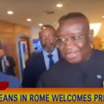Il Presidente Julius Maada Bio in arrivo all’aeroporto di Roma Fiumicino